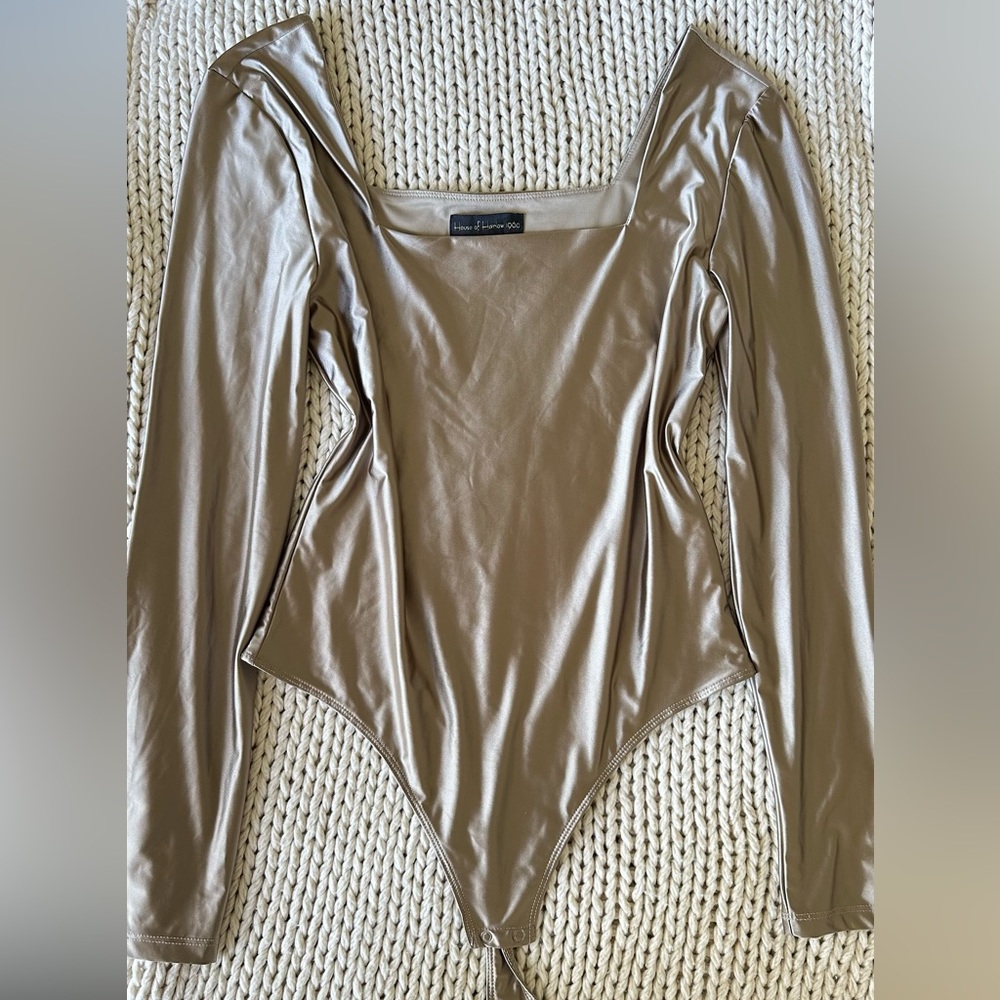 House of Harlow Squareneck Long Sleeve Bodysuit